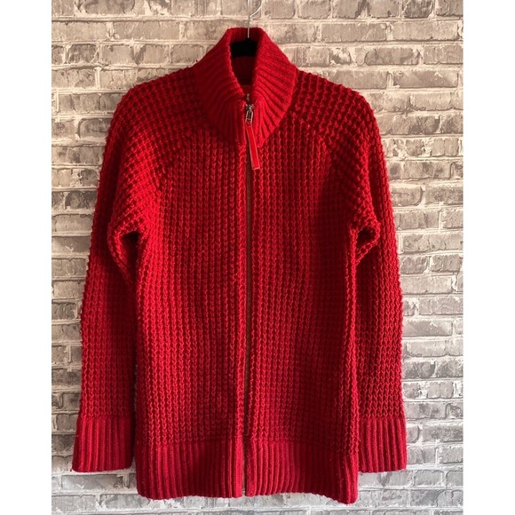 Old navy red turtle neck wool Sweater-womens size large - Picture 1 of 5